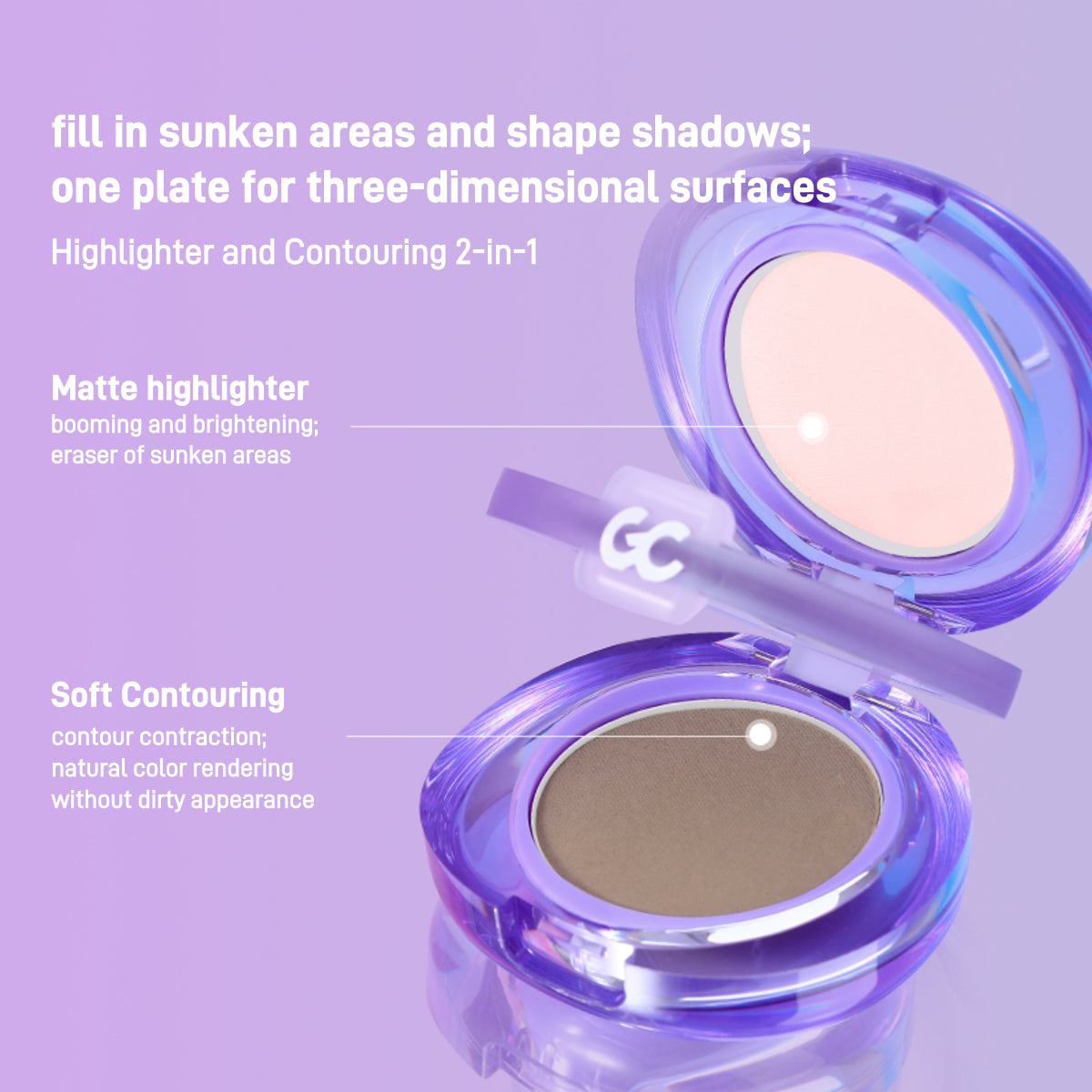 Matte Highlighter Contour Powder Duo 5.2g