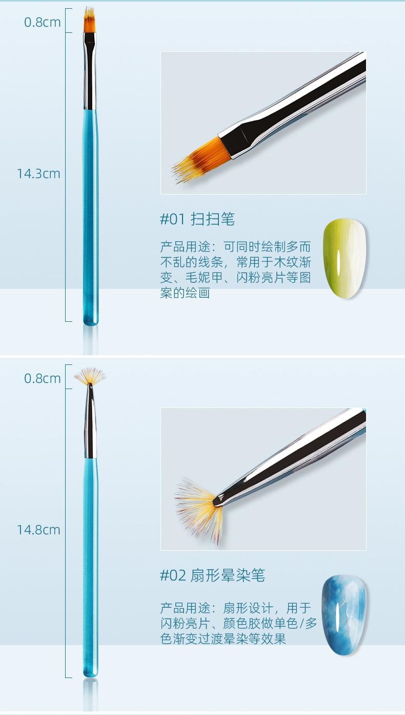 Nail Art Brush Set 6 In YSN018 - Chic Decent