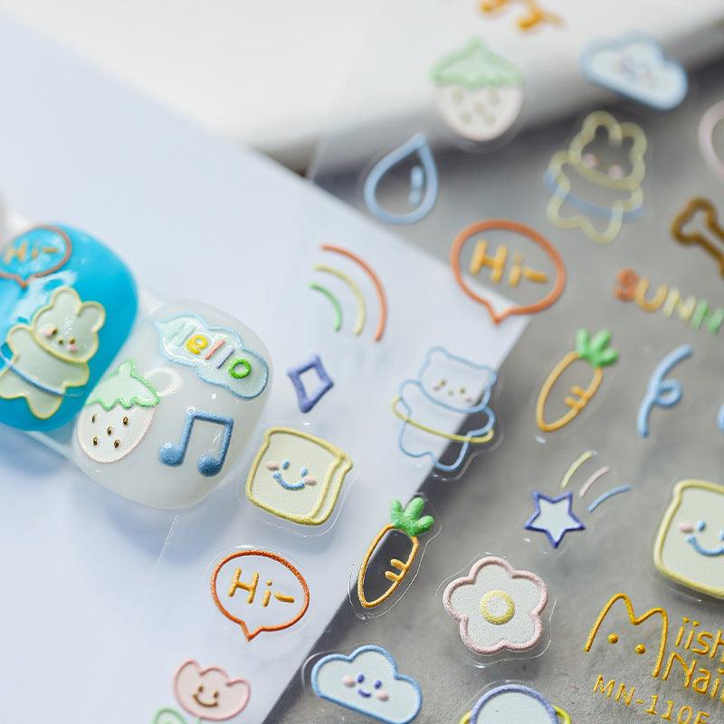 DIY Nail Stickers Nail Art MN110F - Chic Decent