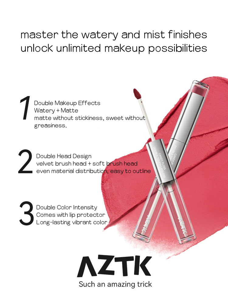 AZTK Candy Floss Double Touch Lipgloss 1.7g+1.7ml