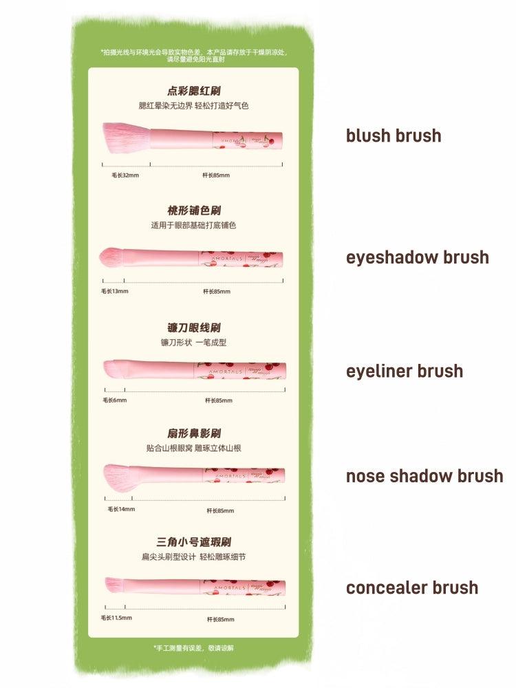 Amortals Wiggle Wiggle Makeup Brushes 5 in Set