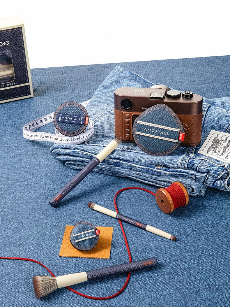 Amortals "Just It" Denim Beginner Makeup Tool Set