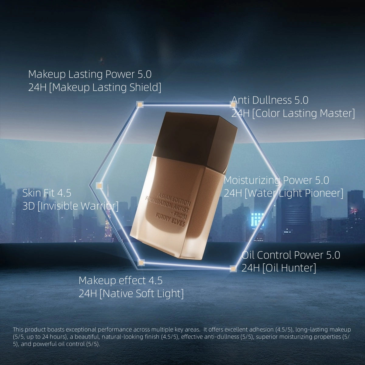 Funny Elves Long Lasting Foundation Dry or Oily Skin Formula 25ml