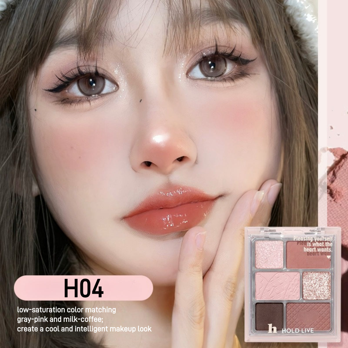 HOLD LIVE 3 in 1 Face Palette Powder Blusher Eyeshadow 16g