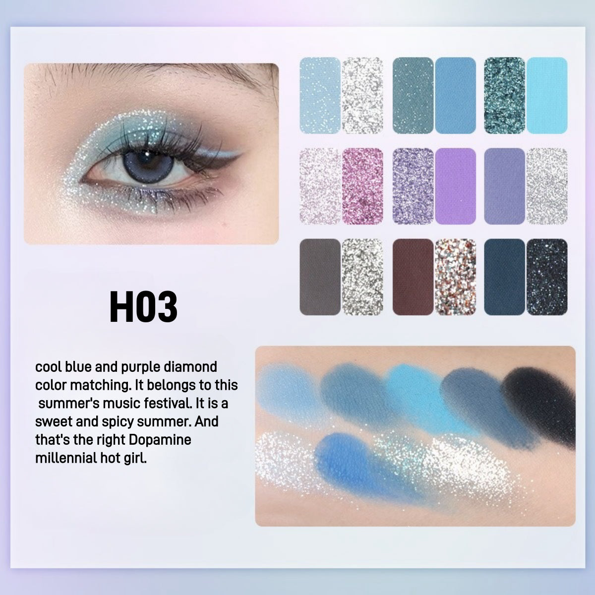 HOLD LIVE Secret Garden Eyeshadow Palette 18 Colors 12.6g