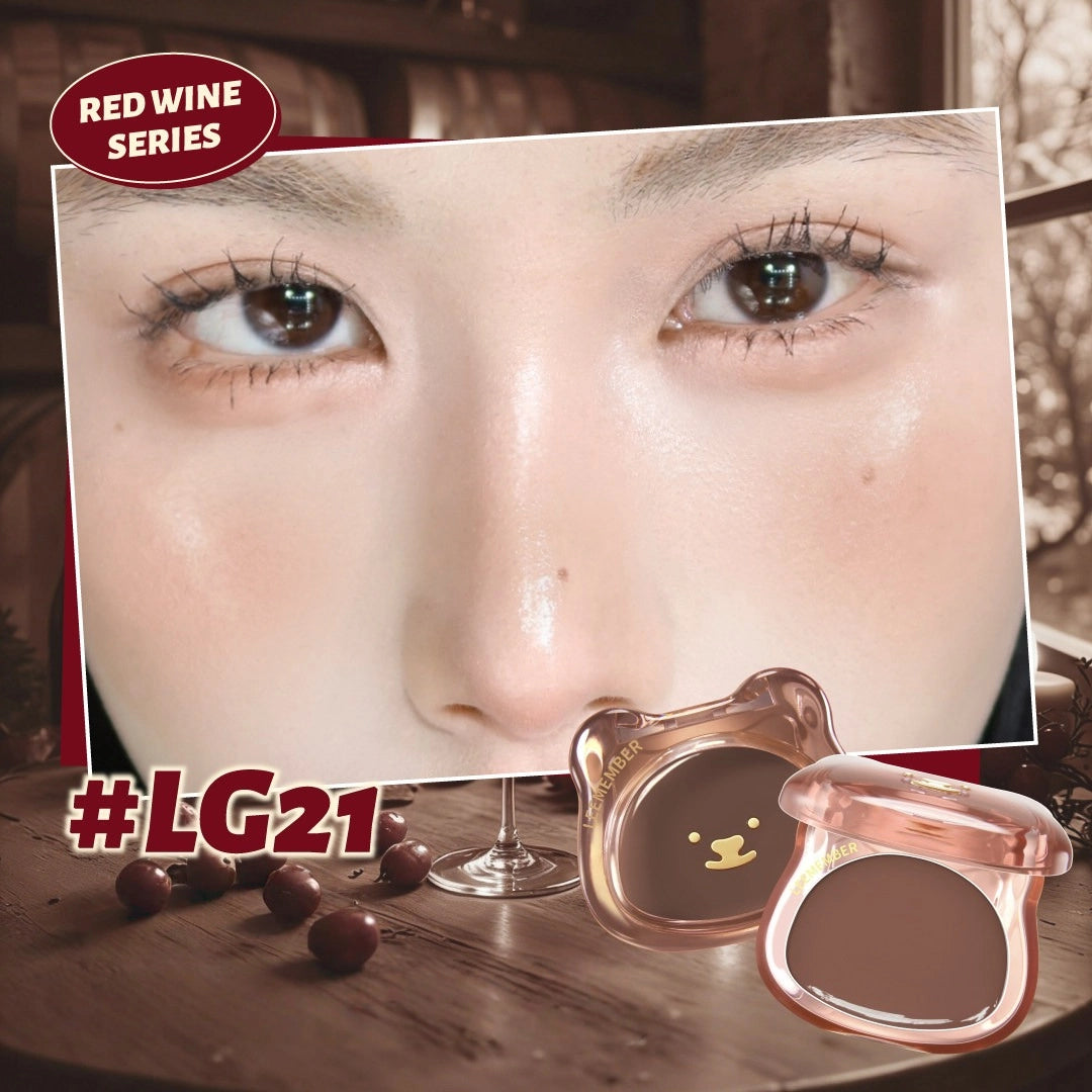 LEEMEMBER - Purple Floral Bear Hydrating Cream Blush 4g