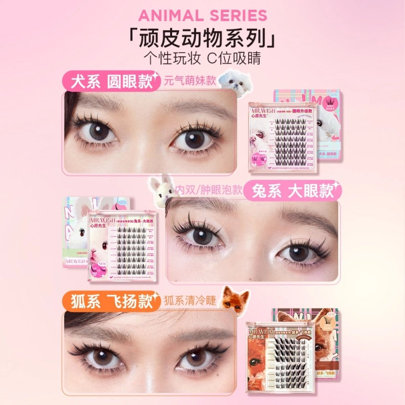 Mr. Wish Naughty Animal Series Rabbit Dog Fox False Eyelashes