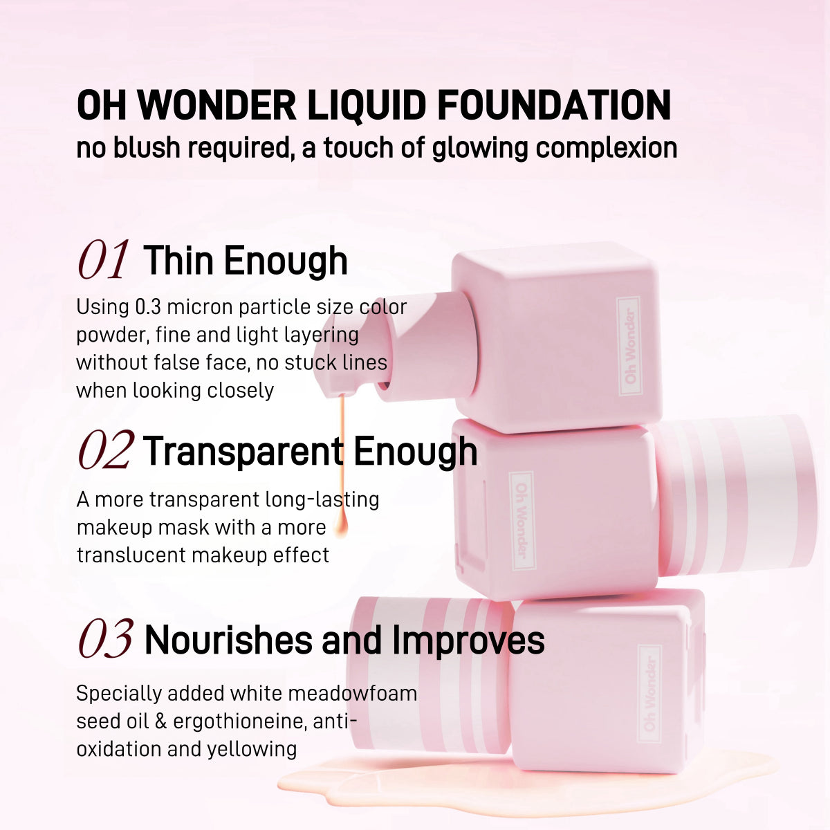 Oh Wonder Watery Long Lasting Liquid Foundation 20g