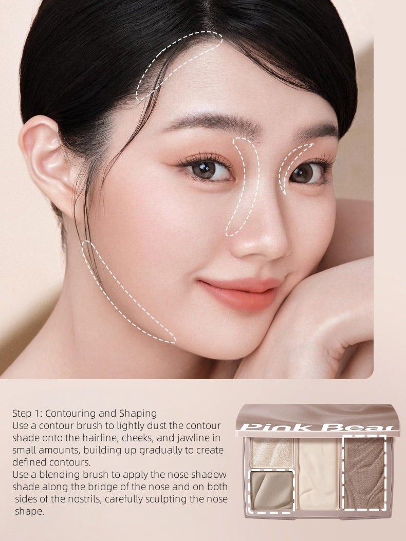 Pink Bear Handy Contouring Powder Palette 10g