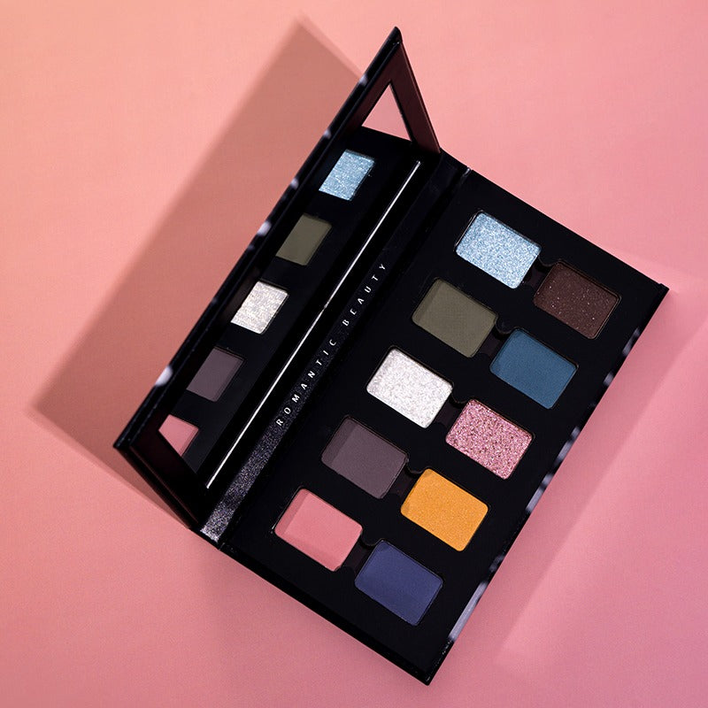 Romantic Beauty 10 Colors Eyeshadow Palette Smoky Makeup 8g