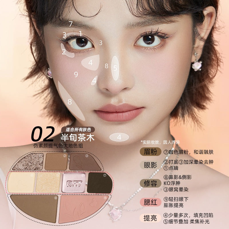 Romantic Beauty Floral Comprehensive Makeup Palette 14g