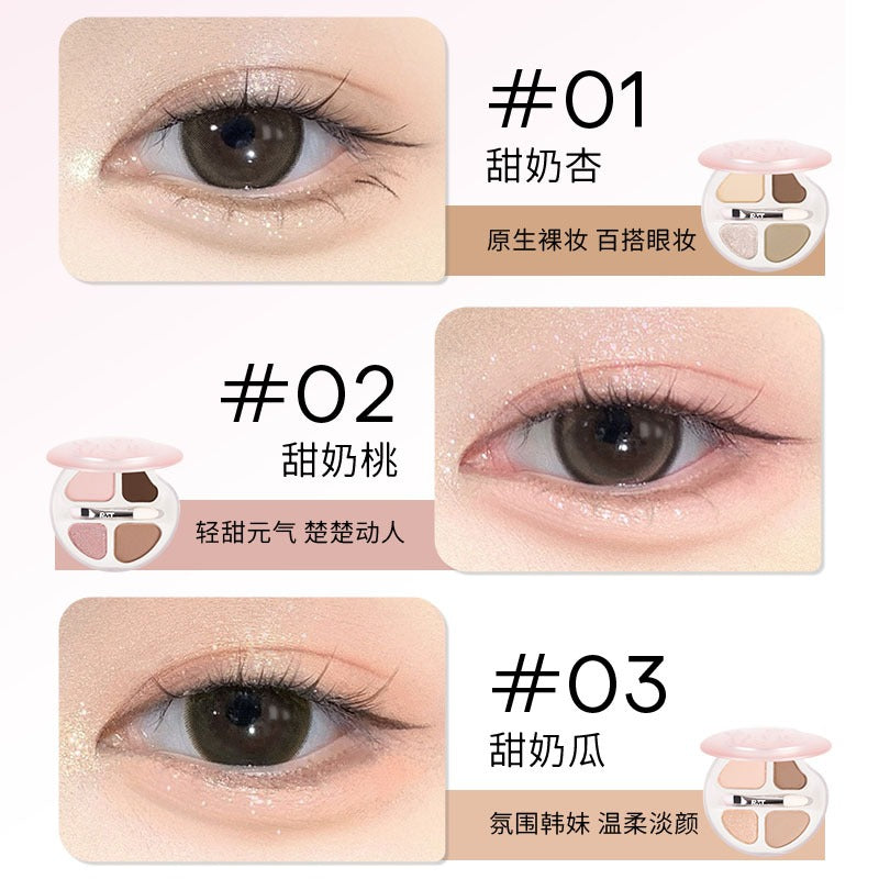 Romantic Beauty Four Colors Silkworm Highlight Palette 3.5g