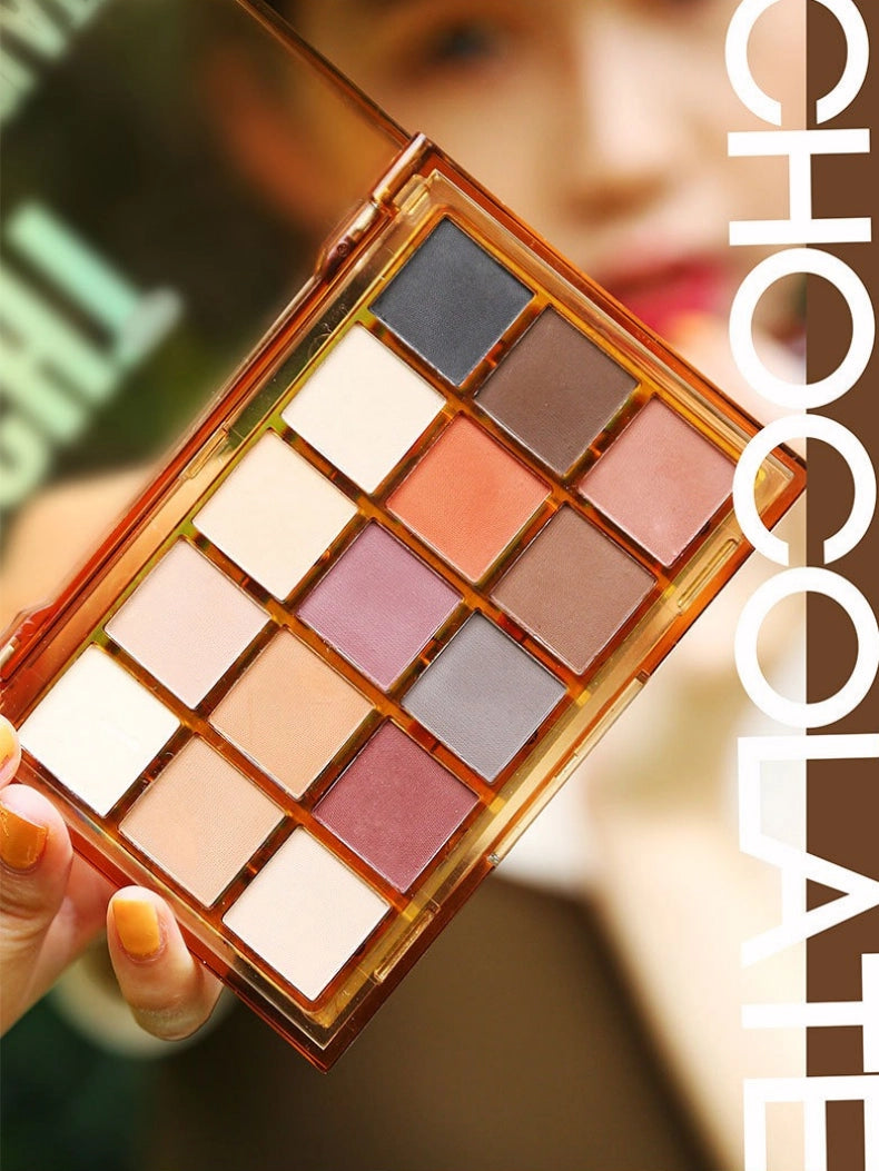 UCANBE 15 Colors Eyeshadow Palette Fruit Punch Light Chocolate 10.8g