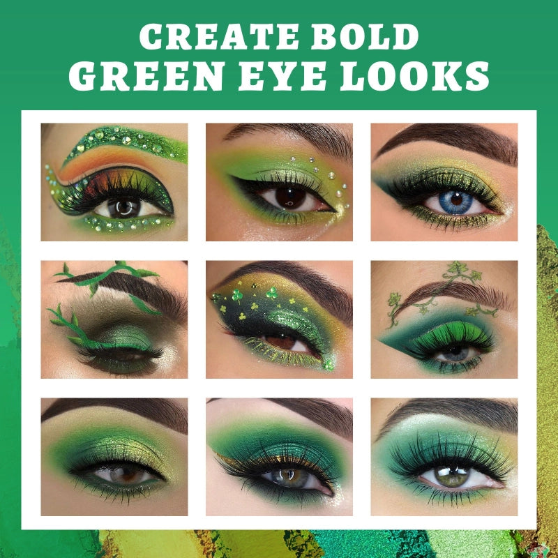 UCANBE 15 Colors Eyeshadow Palette Green Forest 10.8g