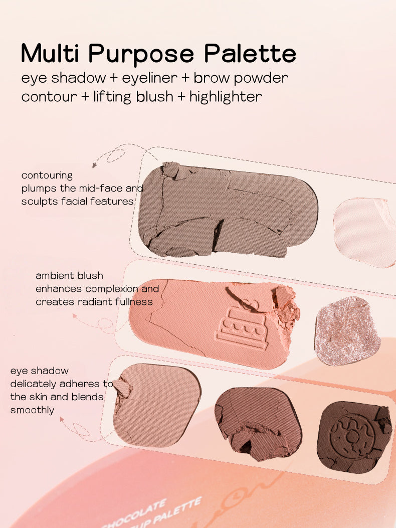UNNYCLUB - Pink Chocolate Sculpting Face Makeup Palette 9.5g